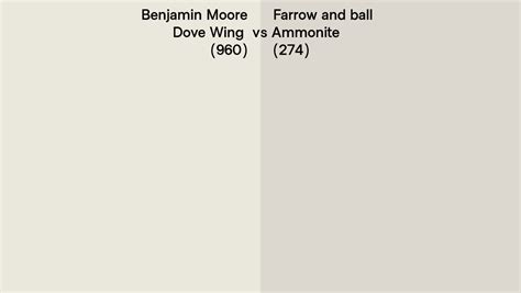 Benjamin Moore Dove Wing 960 Vs Farrow And Ball Ammonite 274 Side