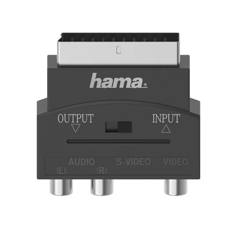 Video Adapter S VHS Socket 3 RCA Sockets Scart Plug 4 Pin Hama