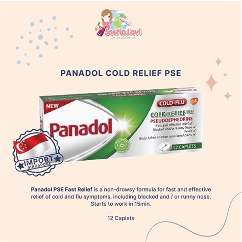 Jual New Panadol Singapore Cold Relief Pse Pseudoephedrine Shopee