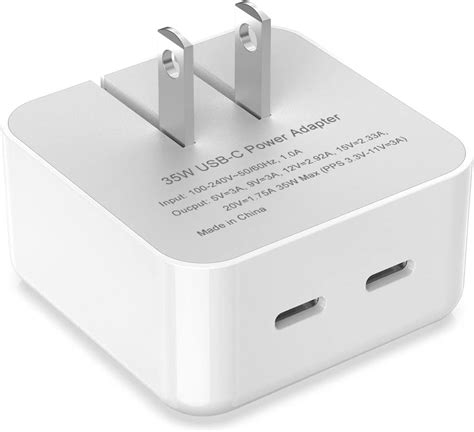 IFEART USB C Charger Block For MacBook Air 35W Dual GaN Charger For