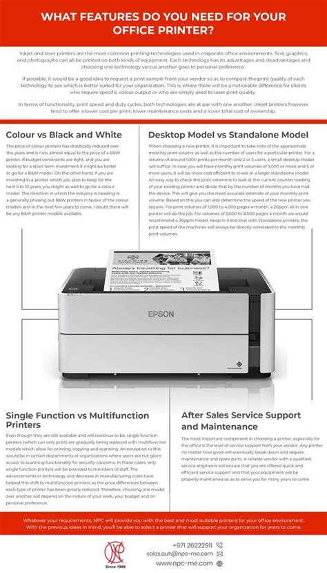 What features do you need for your office printer? | Office printers, Multifunction printer ...