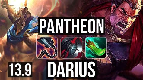 Pantheon Vs Darius Top Dominating Kr Master Youtube