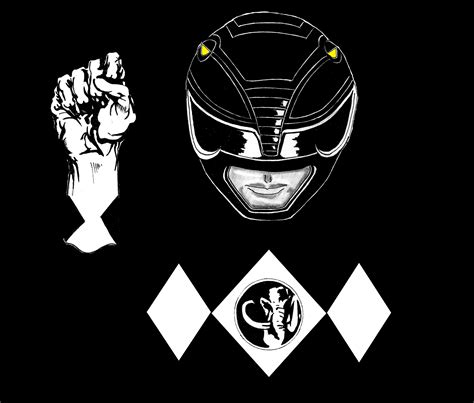 Black Powerranger Ironic Artwork Of Zack Taylor The Black Mighty