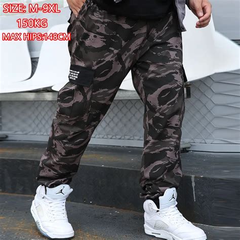 Pantalones Cargo de camuflaje para hombre pantalón Militar de Hip Hop