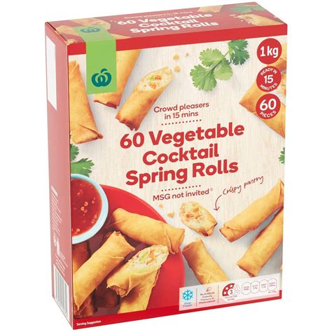 Woolworths Vegetable Cocktail Spring Rolls Pack Woolworths