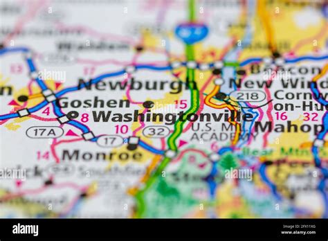 Washingtonville on a map hi-res stock photography and images - Alamy