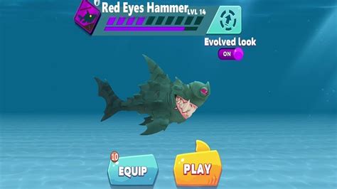 Hungry Shark Evolution Red Eyed Skin For Darkhammer Update All