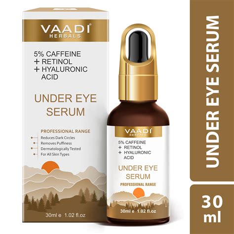 Vaadi Herbals Under Eye Serum With 5 Caffeine And Retinol And Hyaluronic Acid