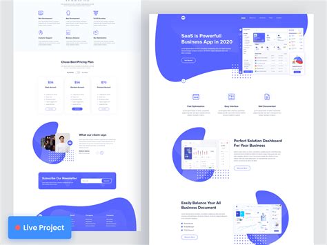 Saas Landing Page Behance