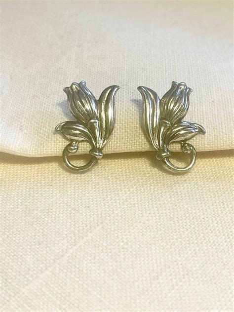 Vintage Sterling Silver Tulip Gem