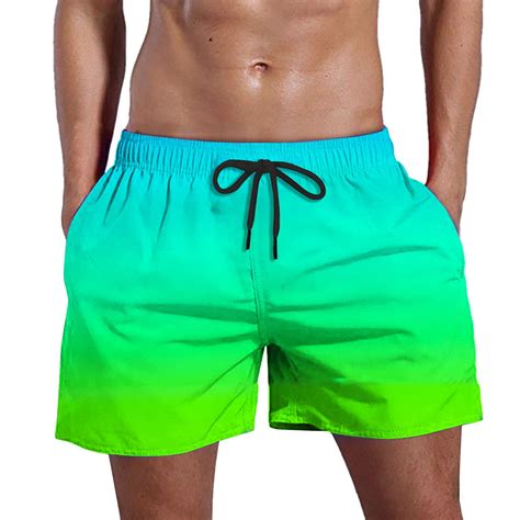 Himmake Mens Swim Trunks With Compression Liner Workout Cargo Shorts