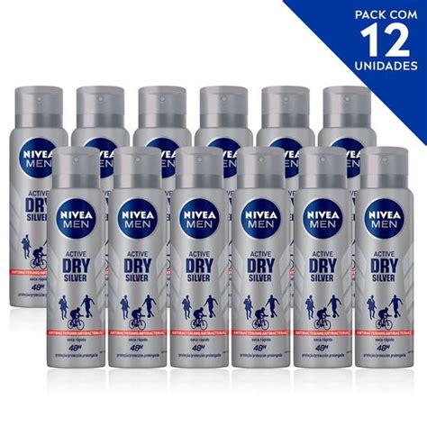 Desodorante Antitranspirante Aerosol NIVEA Men Silver Protect 150ml 12