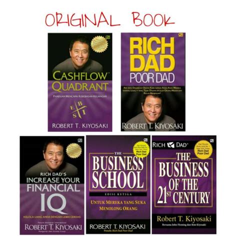 Jual Paket 5 Buku Rich Dad Poor Dad Cashflow Quadrant Financial Iq