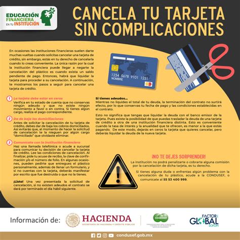 Cancela Tu Tarjeta Sin Complicaciones Factor Gfc Global Sofom