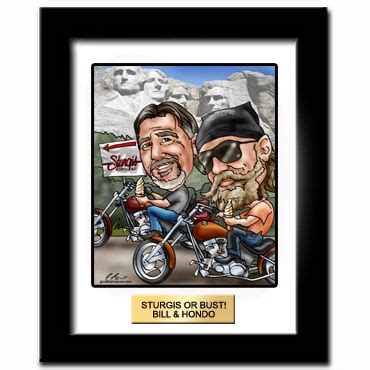 Harley Davidson Gifts Custom Harley Davidson Caricatures From A Photo