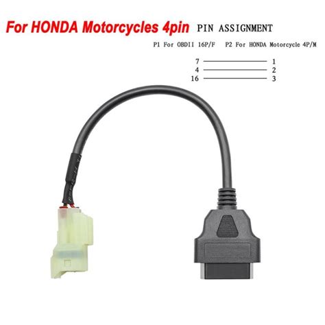 Obd Motorcycle Cable For Honda Pin Plug Cable Diagnostic Cable Pin