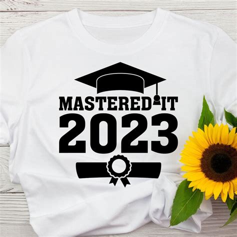 Mastered It Svg Masters Degree Masters Graduation T For Her Etsy