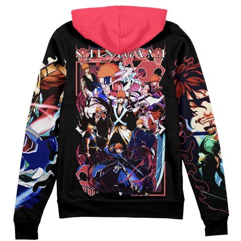 Kurosaki Ichigo V4 Bleach Streetwear Zip Hoodie Jacket Anime Ape