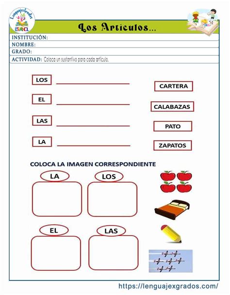 Art Culos Determinados E Indeterminados Lenguaje Por Grados