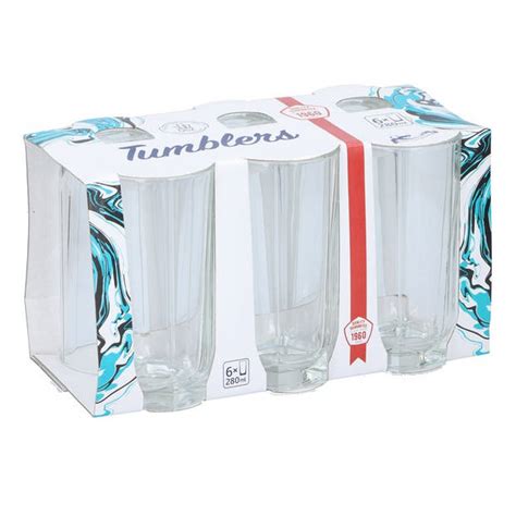 Set Van 6x Stuks Longdrink Glazen 280 Ml Longdrinkglazen Blokker