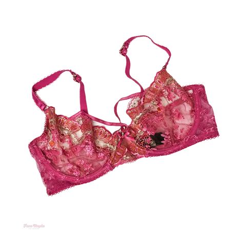 Alexa Payne Pink Floral Lace Bra Fans Utopia