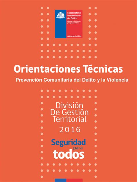 Prevención Comunitaria Del Delito Y La Violencia Final 2016 Pdf