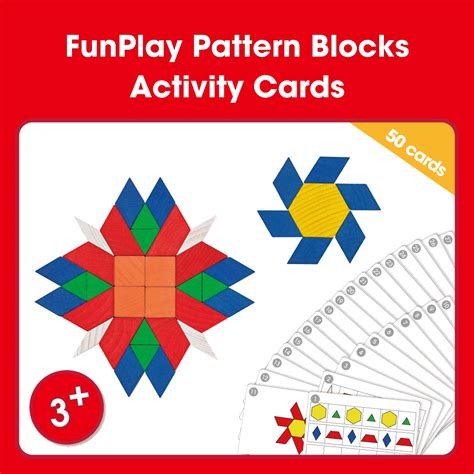 Funplay Pattern Blocks Set Activity Cards Edx Education