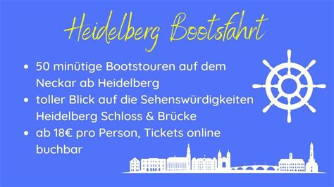 Heidelberg Bootsfahrt Neckar Bootstour Finden Buchen