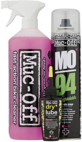 Muc Off Wash Protect Dry Lube Kit Bike Care Set Bike Components