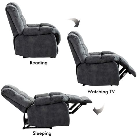 Bonzyhome Recliners Single Recliner Chairs For Adults Breathable Fabric Reclining Chair Manual