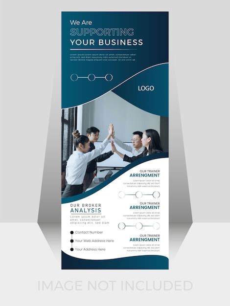 Banner Enrollable De Negocios Vectoriales O Plantilla De Banner Promocional Standee Corporativo