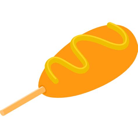 Icono De Corndog Isometric Flat