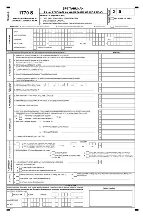 Form 1770 S Tahun 2010 Indonesia Pdf