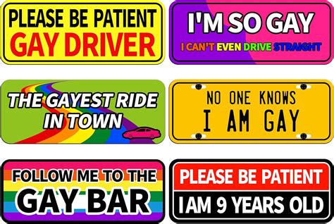 Amazon Gelocirex Funny Car Magnets Gay Stickers Extra Thick Large 9 Inch Prank Magnetic