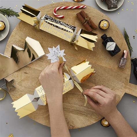 Gold Diy Christmas Cracker Kit Gold Crackers Fill Your Own Crackers