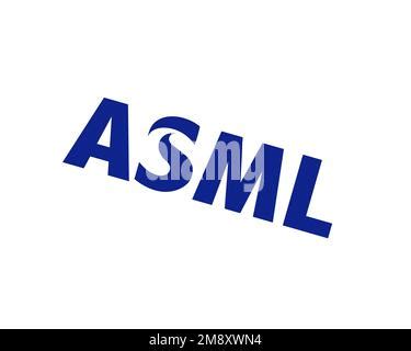 ASML Holding, rotated logo, white background Stock Photo - Alamy