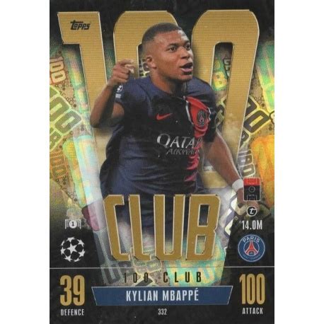 Sale Online Kylian Mbappe Club Match Attax Extra