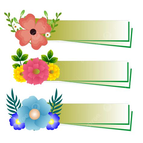 Text Box Flower Vector Text Box Flowers Frames PNG And Vector With