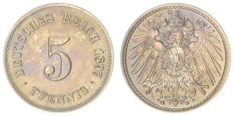 Deutschland Kaiserreich Pfennig Kaiserreich Pf J G Vz St