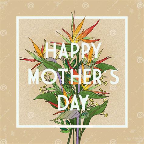 Floral Happy Mothers Day Wishes Vector Illustration Decorative Design