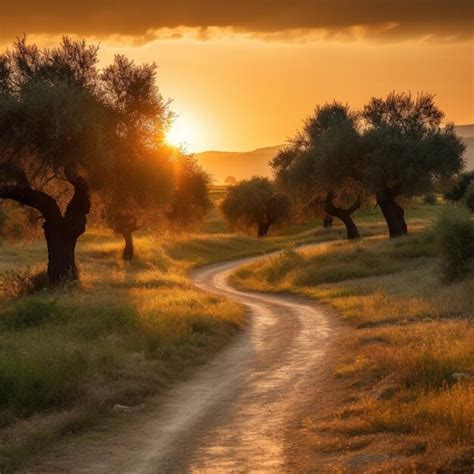 Premium AI Image Italy Tuscany Country Road In Val Di Cecina At Suns