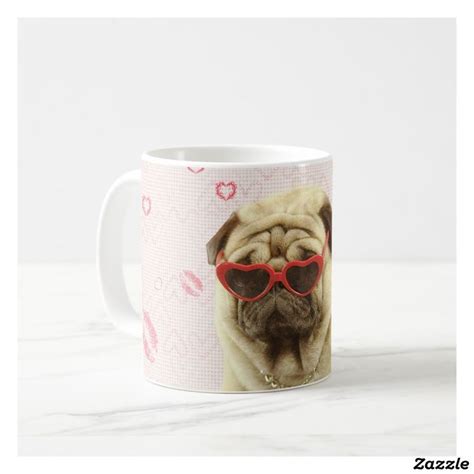 Create Your Own Mug Zazzle Pugs And Kisses Pug Lover Ts Mugs