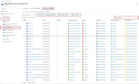 Monitor At Scale Using The Azure Stack Hci Overview And All Clusters Page Preview Azure