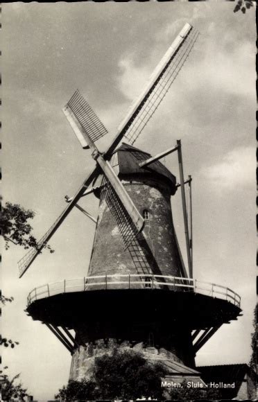 Ansichtskarte Postkarte Sluis Zeeland Niederlande Molen Akpool De