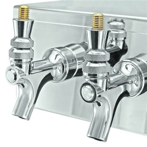 Micro Matic Triple Faucet Stainless Steel T Beer Tower