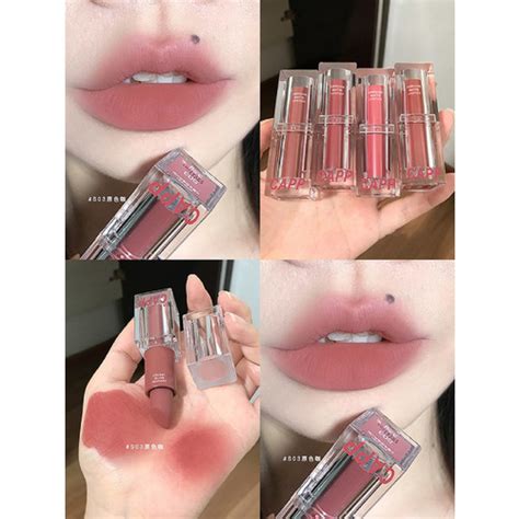 Jual NEW CAPPUVINI PINK Lipstick MATTE 6 Warna Nude Color Mosturizing