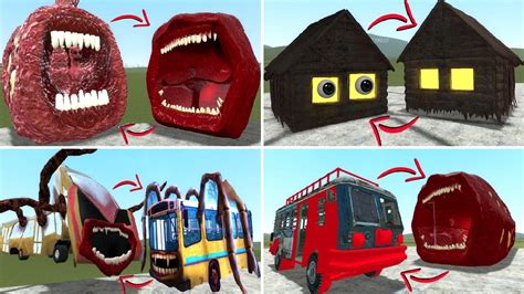 Everything Turned Into Monsters House Head Train Eater Bus Eater Vs