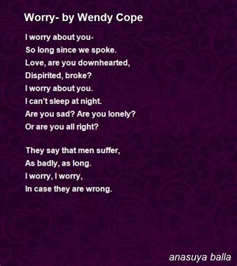 Wendy Cope Poem Wendy Cope Poems Wendy Cope Poems