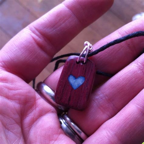 Custom Purpleheart Wood Pendant With Glow Inlay By Bunnilope