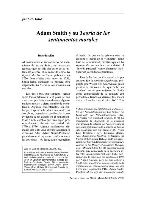 PDF Adam Smith y su Teoría de los sentimientos morales